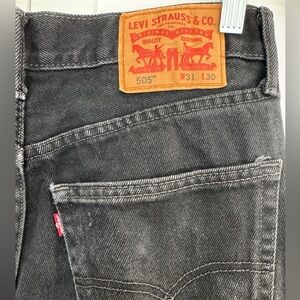 Levi's 505 Men's Black Jeans 31x30